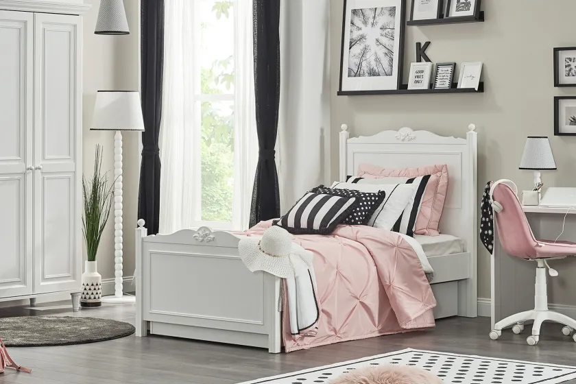Lora Bed Frame & Headboard (100x200) | Almila Furnitures