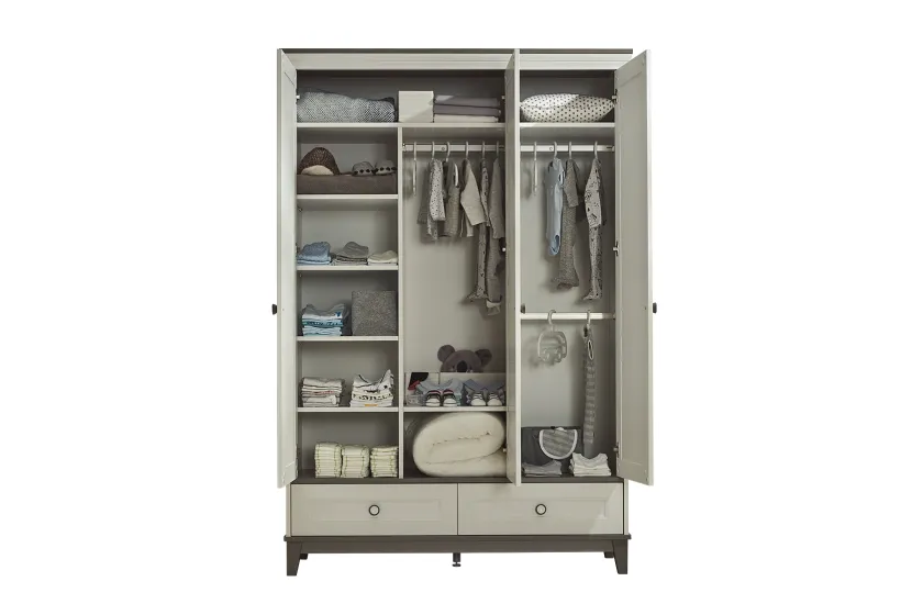 Mia！デル Mia 3 Doors Wardrobe | Almila Furnitures