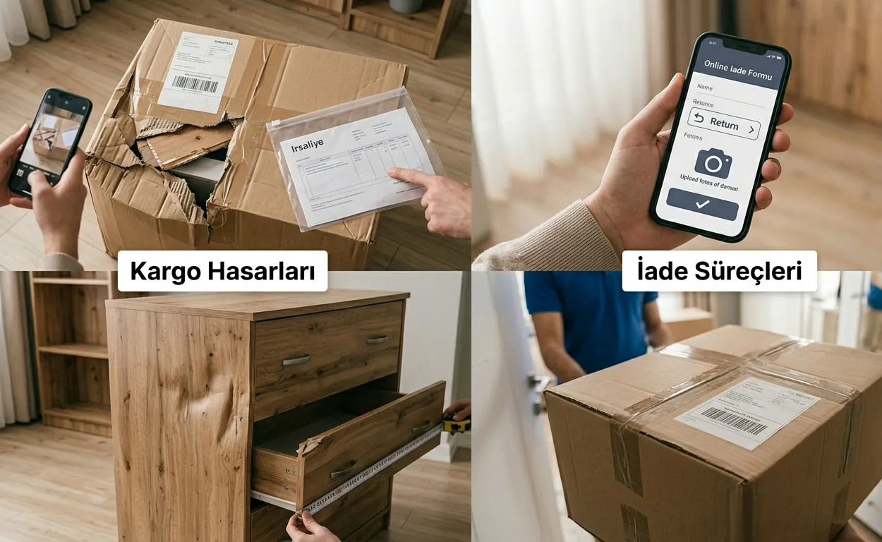 İnternetten Mobilya Alırken Dikkat Edilmesi Gerekenler: Kargo Hasarları ve İade Süreçleri
