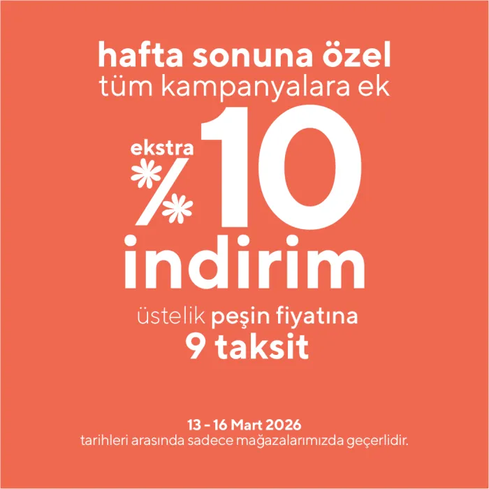 Almila'dan Hafta Sonuna Özel %10 İndirim!